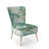 Floral Blue Polyester Blend 4 selected