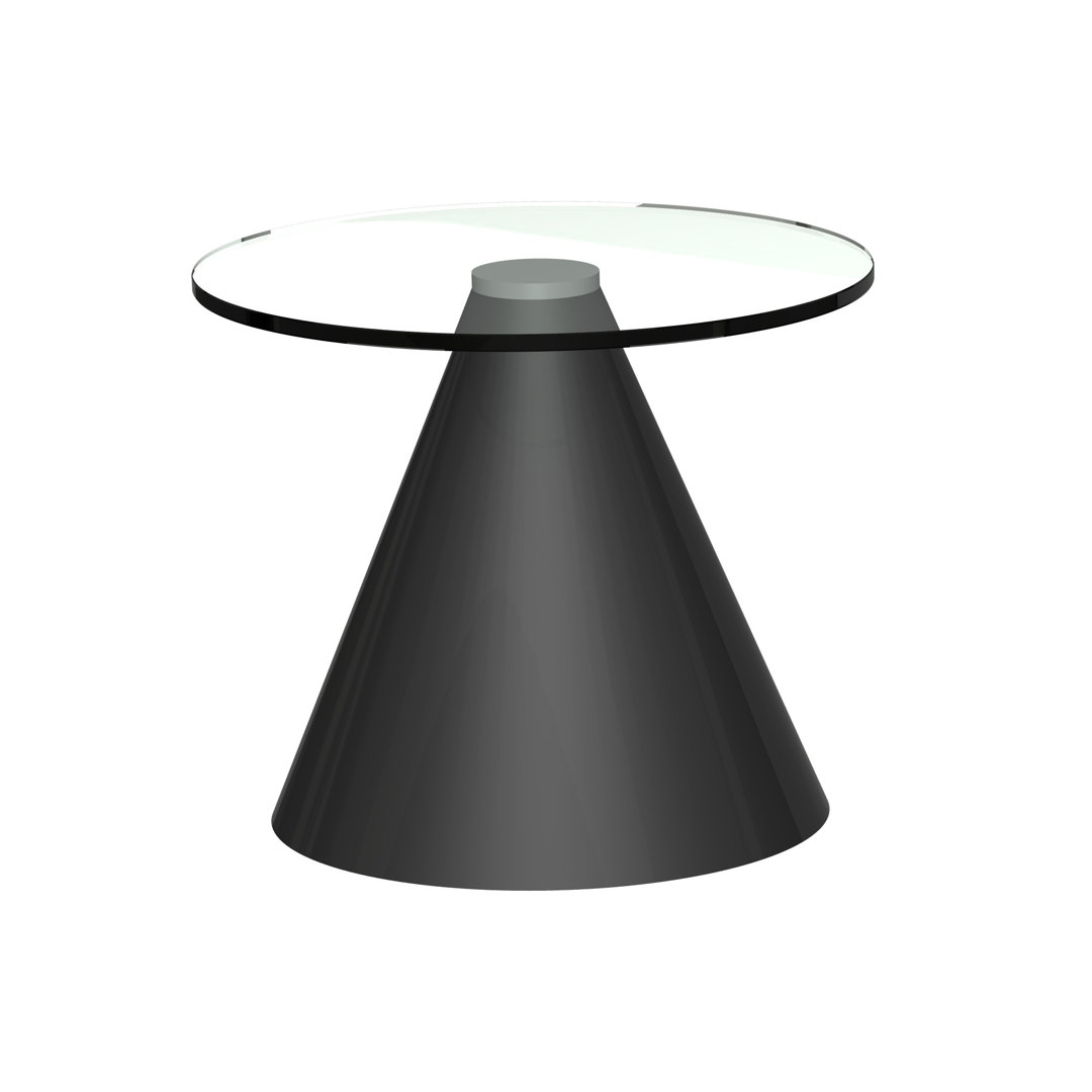 Bedminster Glass Top Pedestal End Table