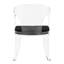 Chaise d'appoint en velours transparent Delfina / noir