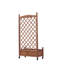 Lit de jardin surélevé avec treillis, ensemble de 2 jardinières en bois et support à plantes avec supports d'escalade