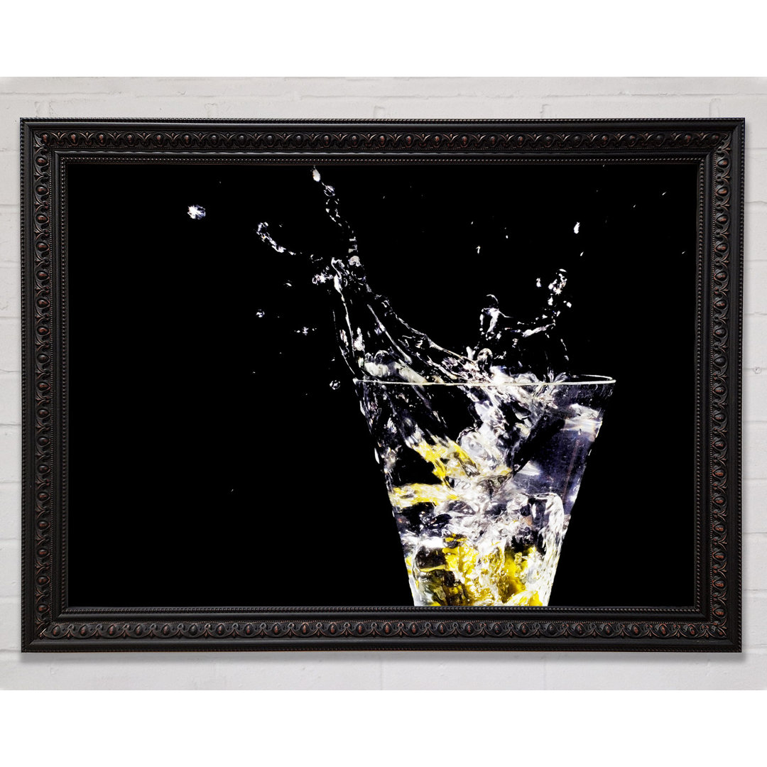 Gin And Tonic Splash - Einzelner Bilderrahmen Kunstdrucke