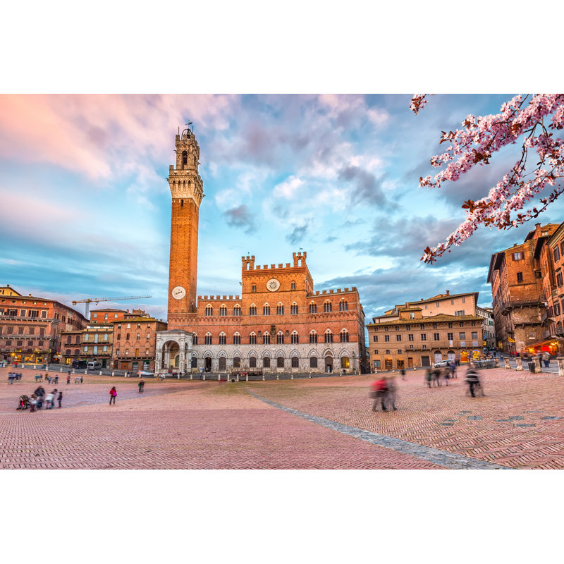 Arthemus Piazza Del Campo - Wrapped Canvas Print, 30cm H x 46cm W x 3.8cm D