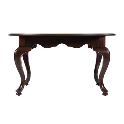 Mareo 38 in. W Oval Wood Traditional Coffee Table, Cherry Brown