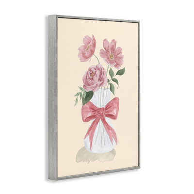 Chic Vase of Pink, estampe numérique encadrée par Lucille Price