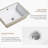 Undermount Bathroom Sink White Rectangle Porcelain Ceramic Vessel Sinks Deep Basin with Overflow Lavatory Vanity Sink Mounted Under the Counter