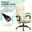 Fauteuil de massage vibrant à 7 points, fauteuil d'ordinateur à haut dossier avec support lombaire, repose-pieds, dossier inclinable, hauteur réglable-1001701979