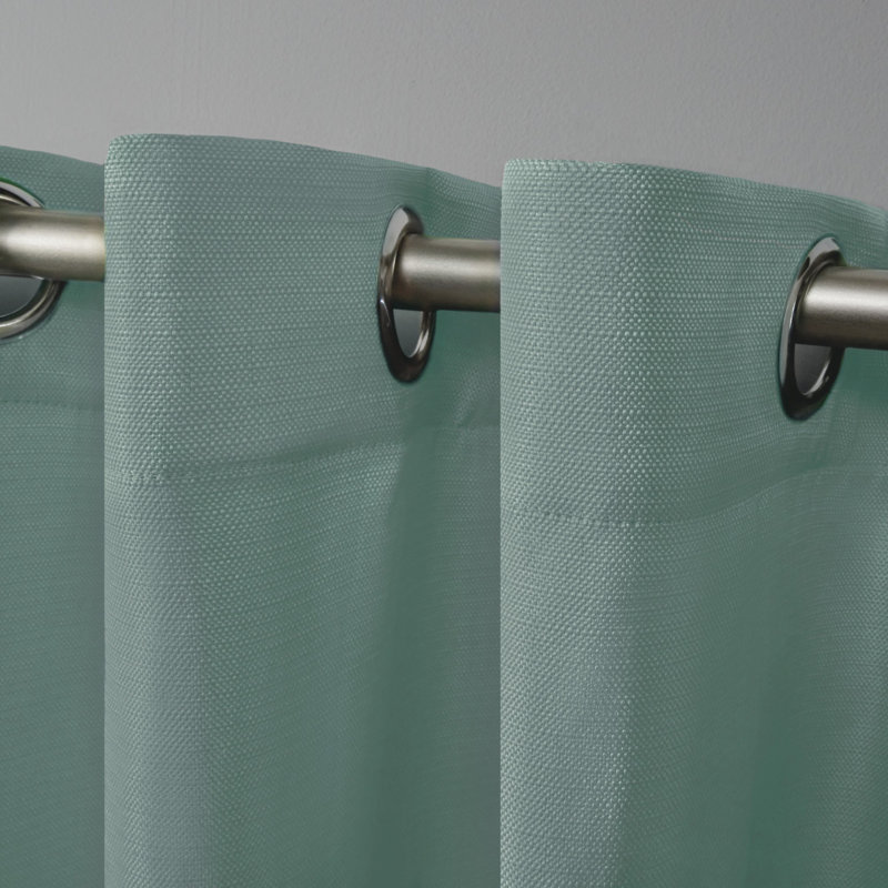 Breanna Semi Sheer Curtain Pair, 54" W x 84" L, Seafoam