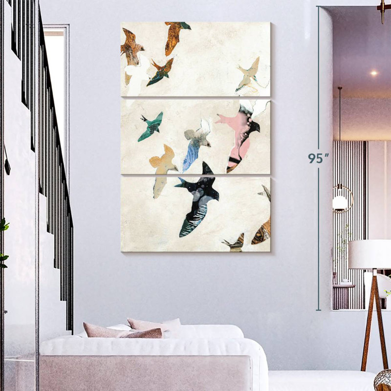 Brampt Abstract Birds II, 57" H x 36" W