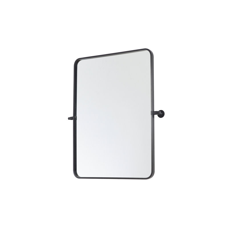 Belfield Metal Wall Mirror, Black, 24" x 32"