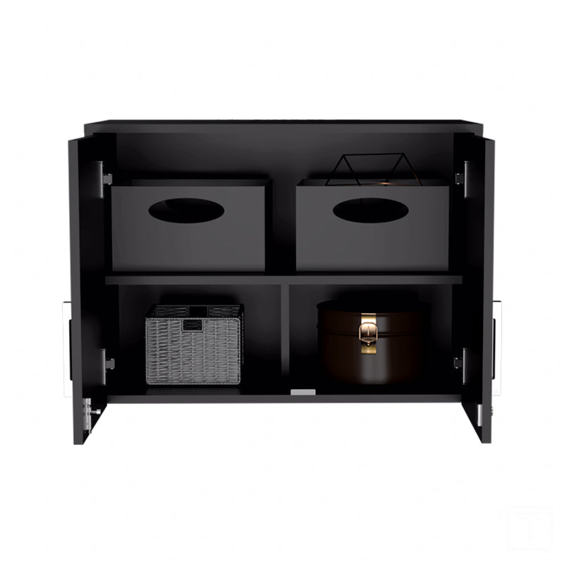 Armoire de rangement - armoire murale, trois tablettes intérieures, porte double