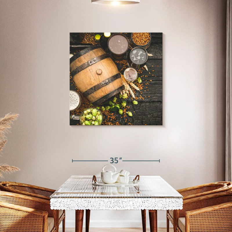 Yarlin Beer Brewing Ingredients, 36" H x 36" W