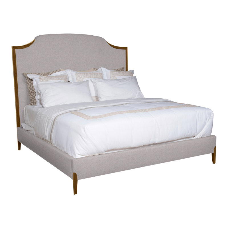 Lillet Solid Wood Bed, Nadia Linen, No, Casa Blanca