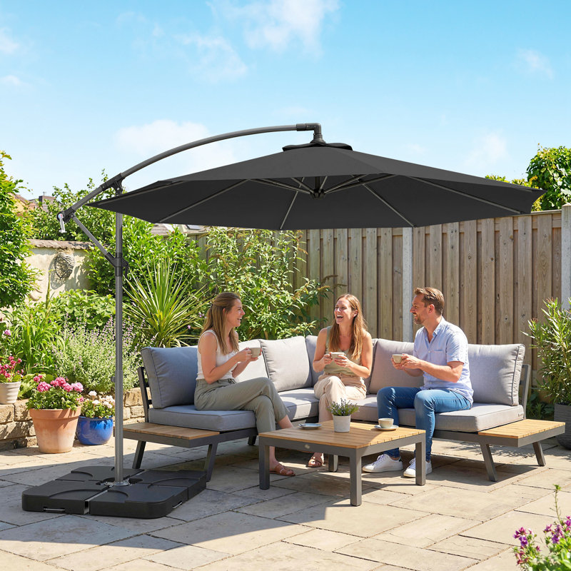 295cm Cantilever Parasol, Black