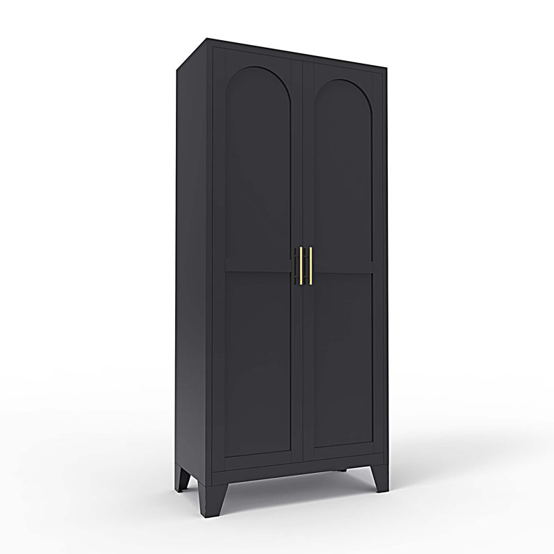 Armoire garde-manger moderne 71 po, armoire de rangement en métal avec portes et tablettes réglables pour la chambre à coucher, le salon et la cuisine