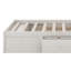 Structure de lit plateforme grand format avec 4 tiroirs de rangement intégrés et pied de lit-1051723559
