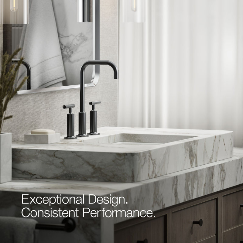 Purist Widespread Bathroom Faucet, Matte Black