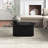 Minimalist Mango Wood Coffee Table for Living Room - Modern Small Accent Table with Cylindrical Pedestal Base for Everyday Use - 32", Black