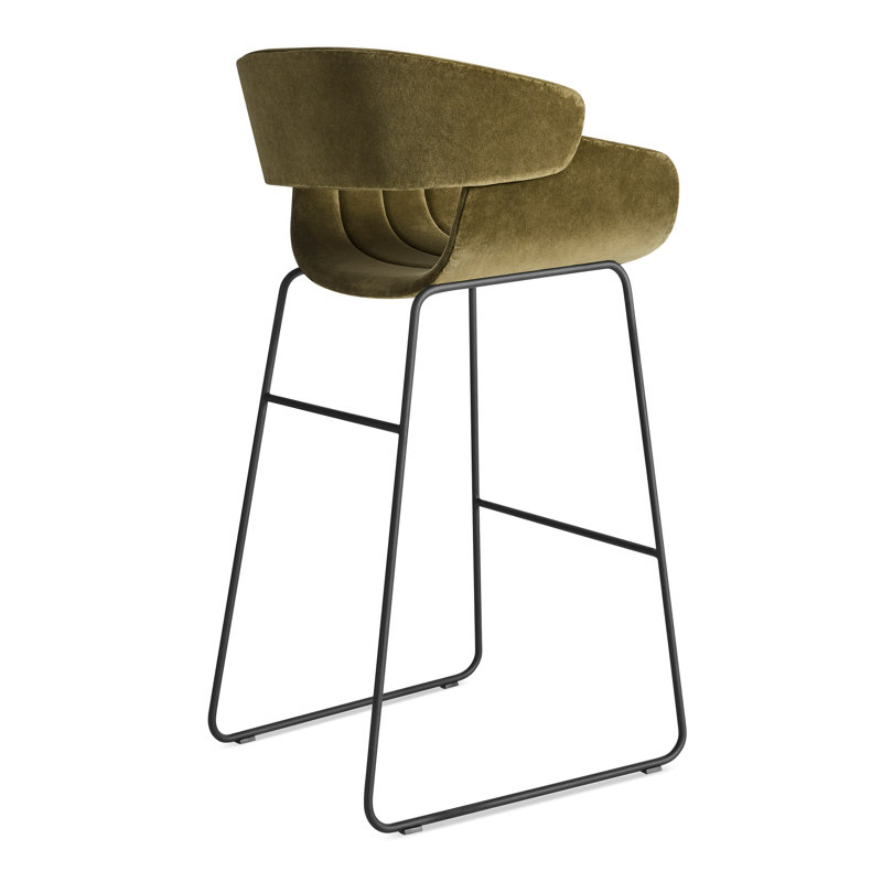 Racer Stool, Bar Stool (30" Seat Height), Moss