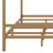 Canopy Platform Bed With Tall Linen Fabric Upholstered Headboard, Metal 4-Poster Canopy Bed Frame, Box Spring Needed-74976691-99990278
