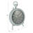 Antique White Mantel Clock With Pewter Finish And Iron Base