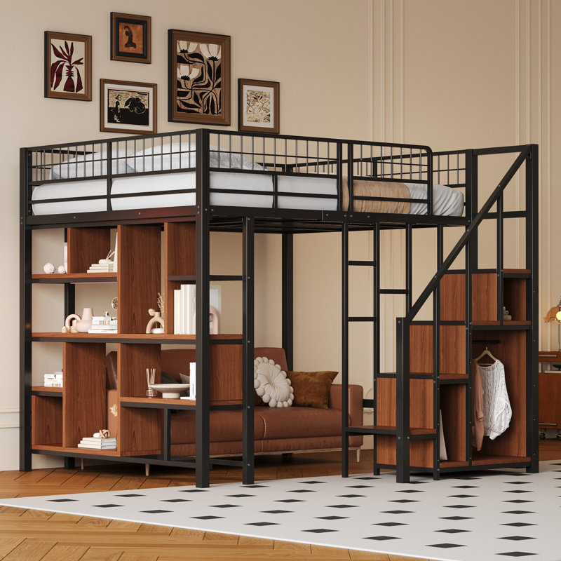 Sonya 140 x 200cm Loft Bed, Schwarz