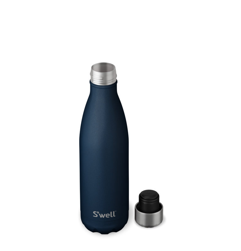 S'well Stainless Steel Water Bottle - 17 Fl Oz - Triple-Layered Vacuum-Insulated Containers, Azurite, 17.oz