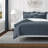 Shay Broad Ticking Stripe Dark Denim Cotton Comforter Set  8 Piece-109897309