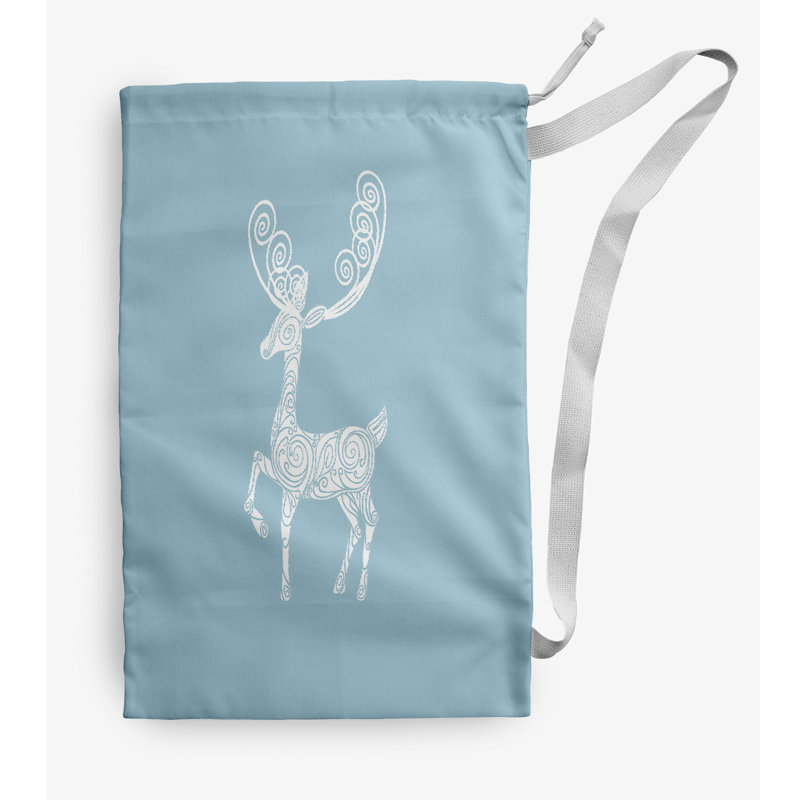 Fabric Laundry Bag with Handles, Small (29" H x 18" W), Blue
