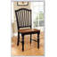 Ensemble de 2 chaises d'appoint élégantes de style champêtre avec une finition en chêne noir et antique, alliant charme rustique et confort moderne.