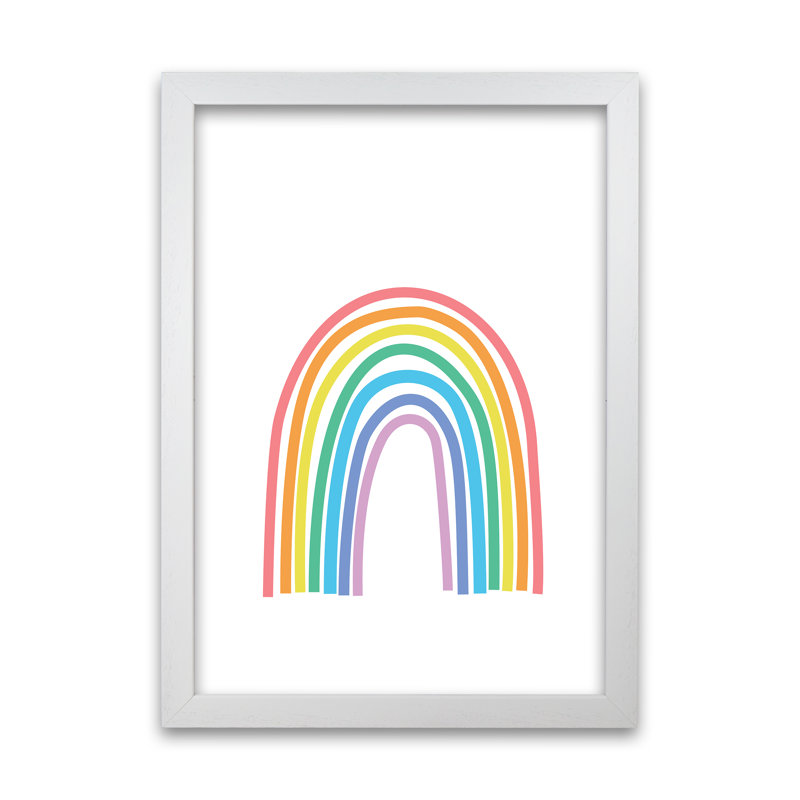 Rainbow Nursery Original - Print, 59cm H x 42cm W x 3cm D, White Frame