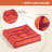 Set of 6 21'' x 21'' Chair Seat Cushion Pads Patio Orange & Red-709521912