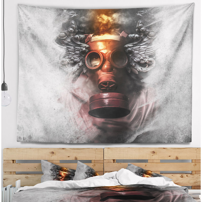 Homme en masque masqué toxique, H 32 po x l 39 po