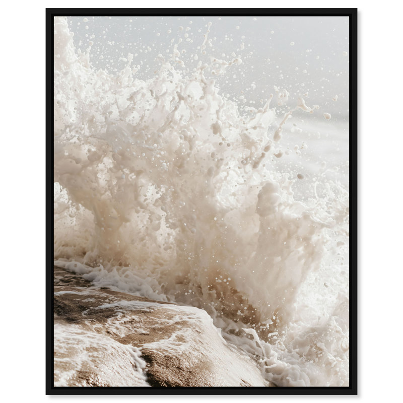 Tidal Impact I Print by Oliver Gal, 37"H x 31"W, Black Floater Frame