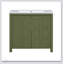 Organisateur de meuble-lavabo vert olive de 36 pouces avec lavabo, charme rustique et amplement de rangement pour les salles de bain modernes-771754147
