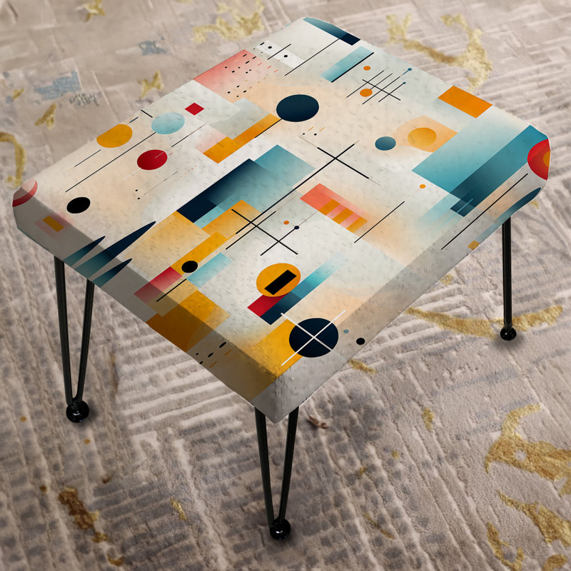 Urban Tranquility - Geometric Rectangle Ottoman