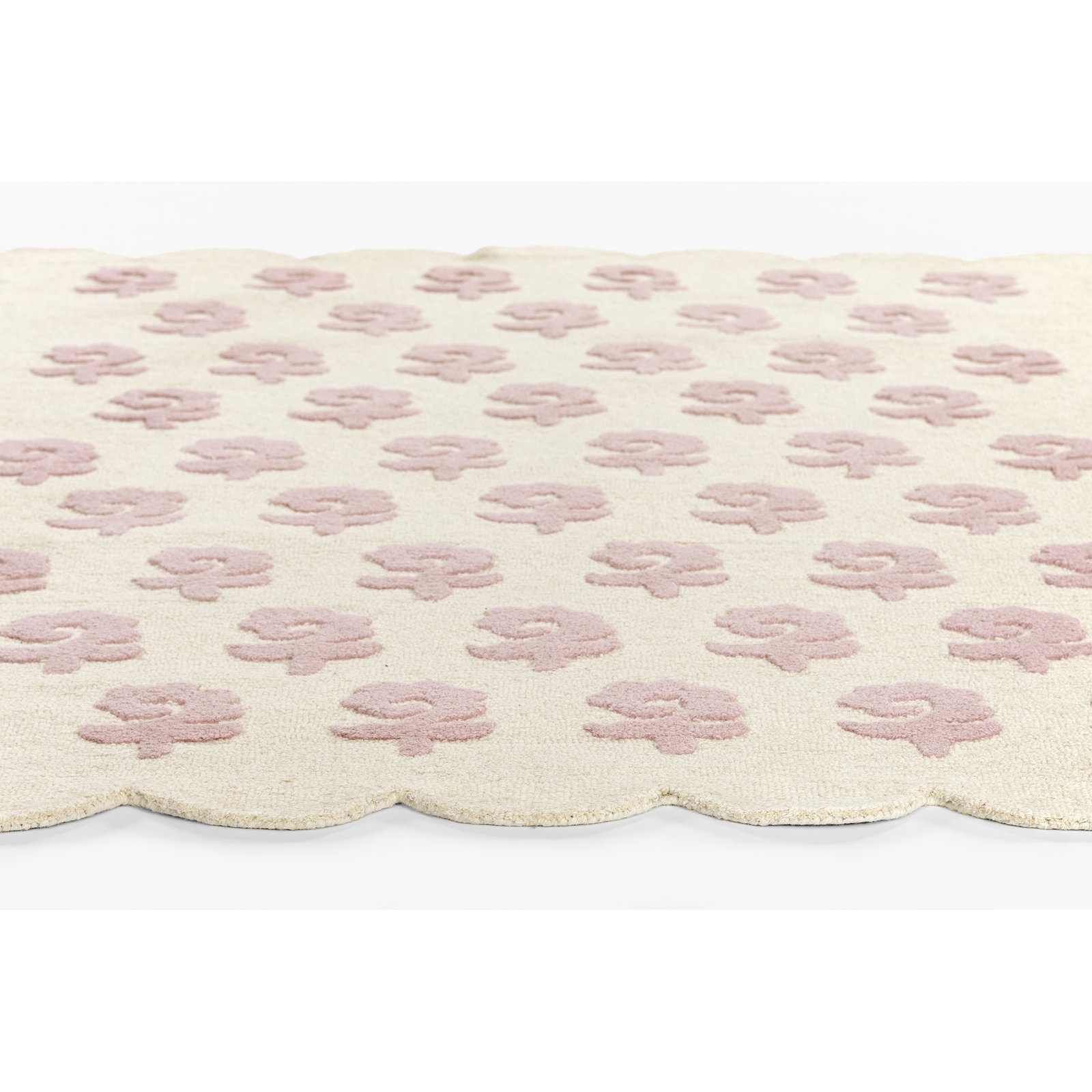 Lola Hand Tufted Wool Floral Pink Area Rug, Runner 2'3" x 8'
