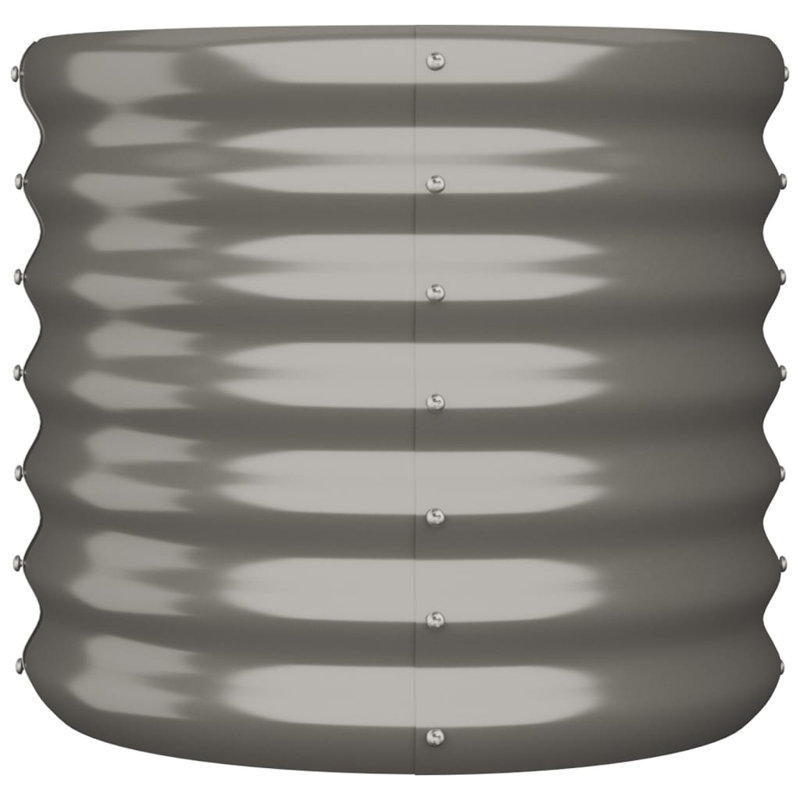 Garden Raised Bed Powder-coated Steel, Gray, 14.17" H x 15.75" W x 15.75" D