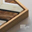 "Geometric Brown Wood Polygons", formes abstraites - cadre flottant, impression sur toile-84975068-84975066
