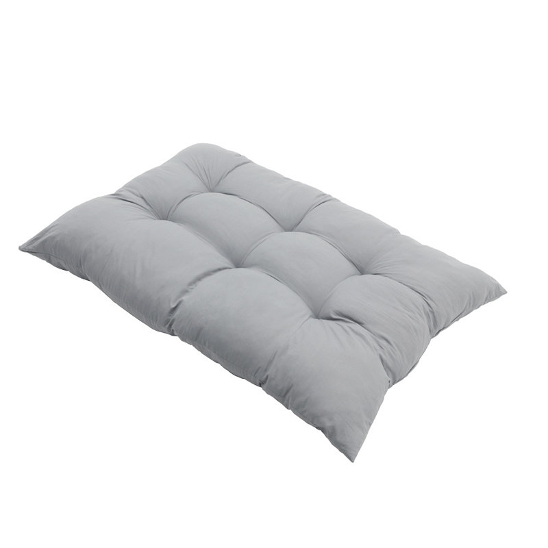 Garden Bench Seat and Back Cushion, Light Grey, 15cm H x 120cm L x 80cm W