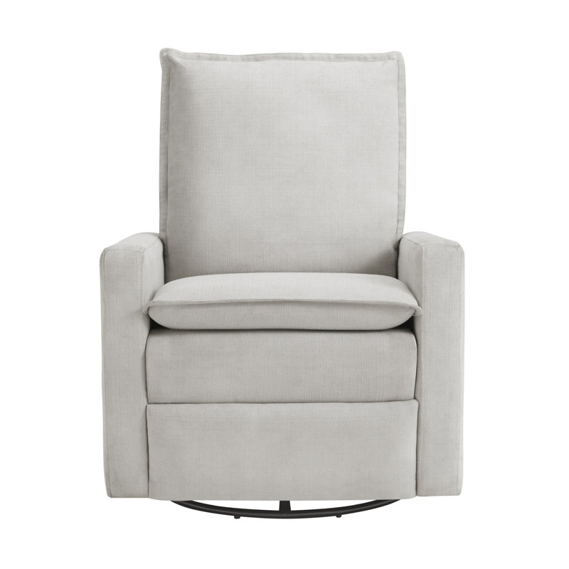 Uptown 360-Degree Swivel Glider Recliner, Sand Polyester
