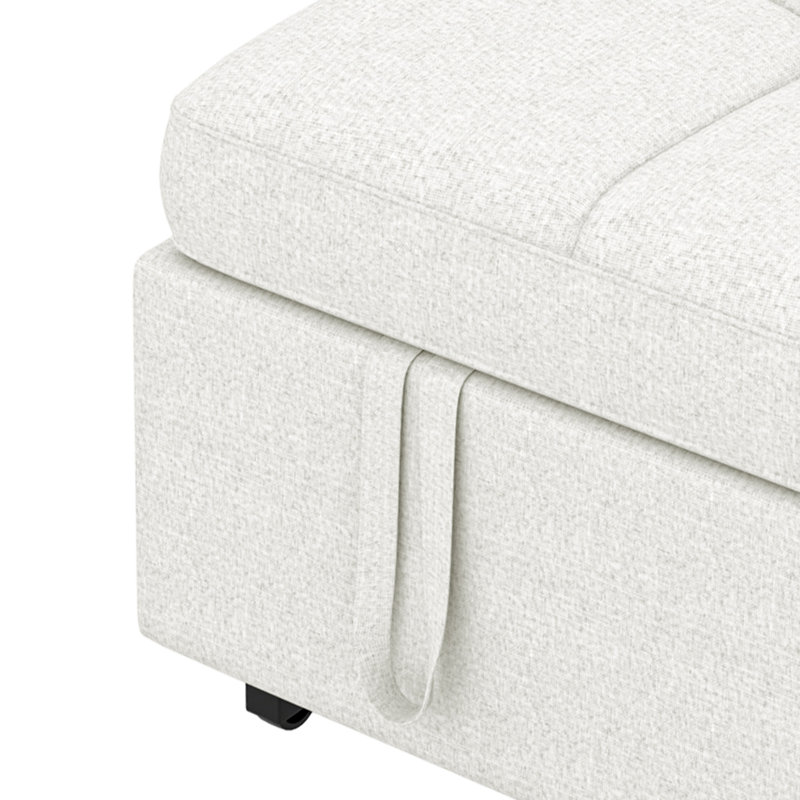 Canapé-lit inclinable convertible 3 en 1 Balconera, Blanc
