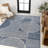 Erkin Mid-Century Modern Geometric Lines Reversible Machine-Washable Navy/Cream Indoor/Outdoor Rug-286190824