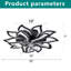 Ensemble d'éclairage discret pour ventilateur de plafond à motif floral avec télécommande-1219871597