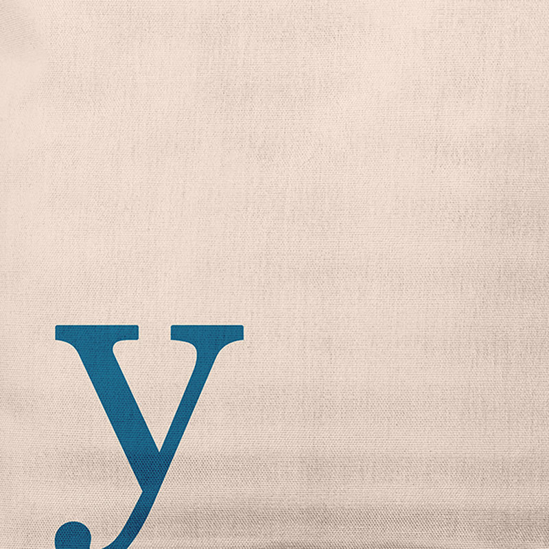 Coussin décoratif intérieur / extérieur Modern Monogram, Bleu automne