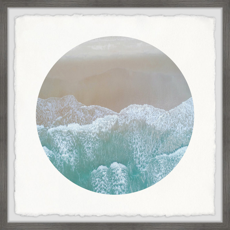 Circle Beach - Single Picture Frame Print, 81cm H x 81cm W x 3.81cm D