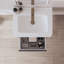 Meuble-lavabo mural 24 po avec lavabo en céramique, tiroir à fermeture en douceur, armoire pré-assemblée, gris