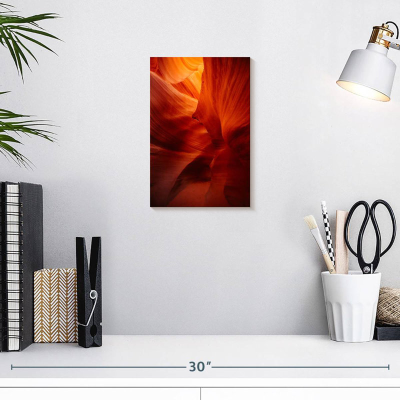 Alvord, canyon antilope rouge abstrait, H 12 po x l 8 po