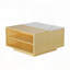 Table basse à plateau relevable avec finition bicolore et rangement