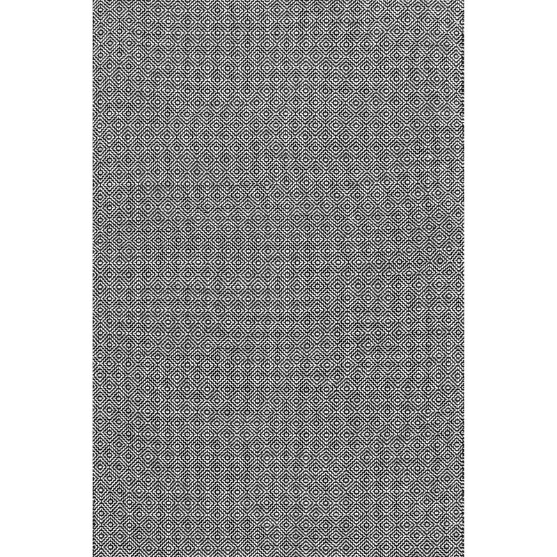 Tapis gris en coton tissé à plat à la main Boise, Rectangulaire 3 pi x 5 pi