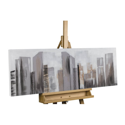 Hand -painted acrylic painting Between Skyscrapers
